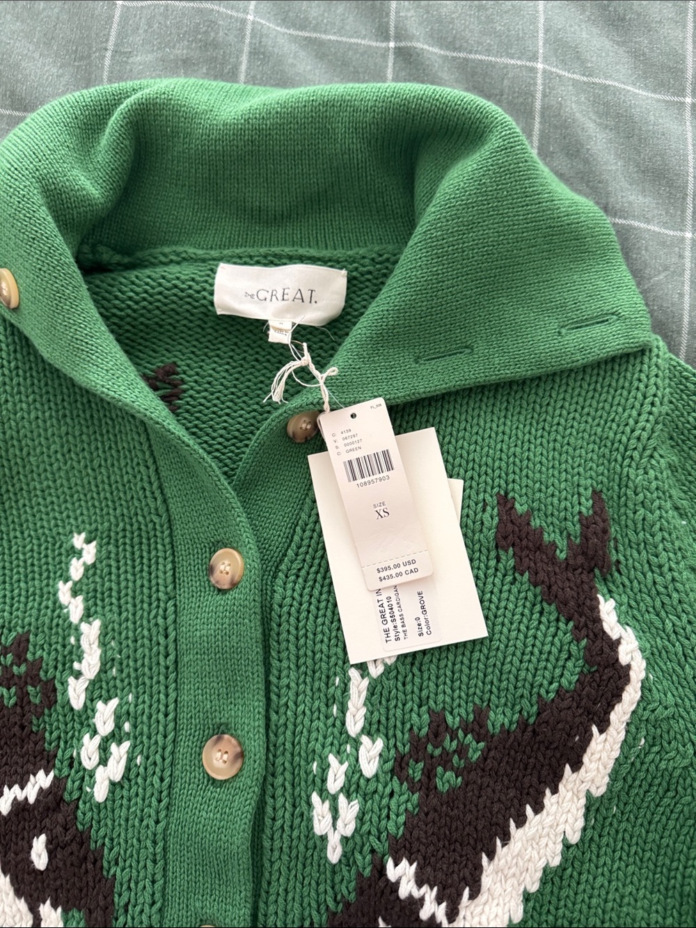 NWT Anthropologie THE GREAT. Bass Cardigan Size XS - Picture 6 of 7